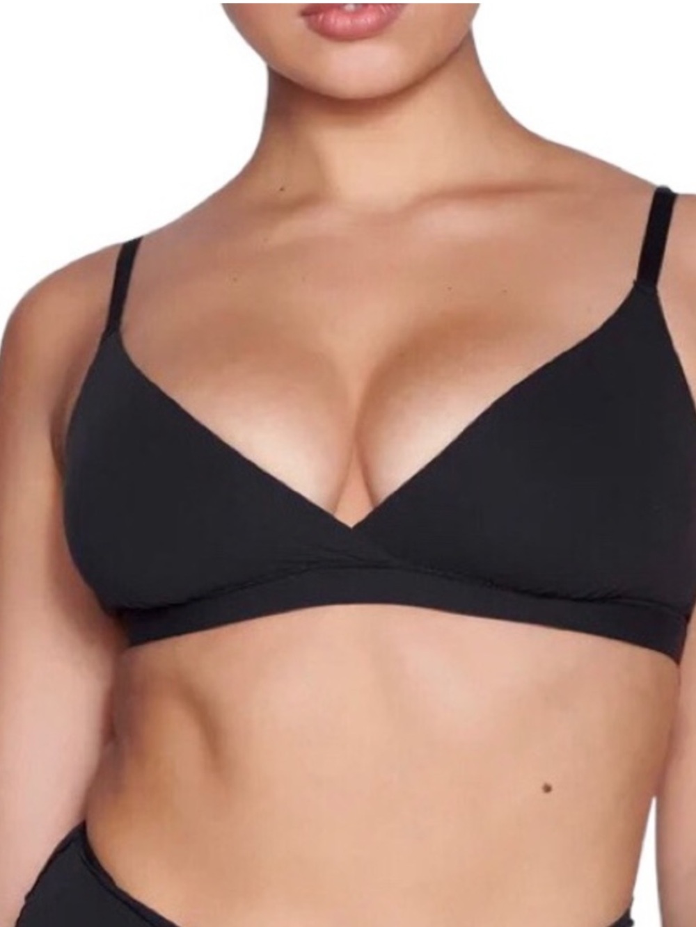 SKIMS Black Stretch Triangle Bralette